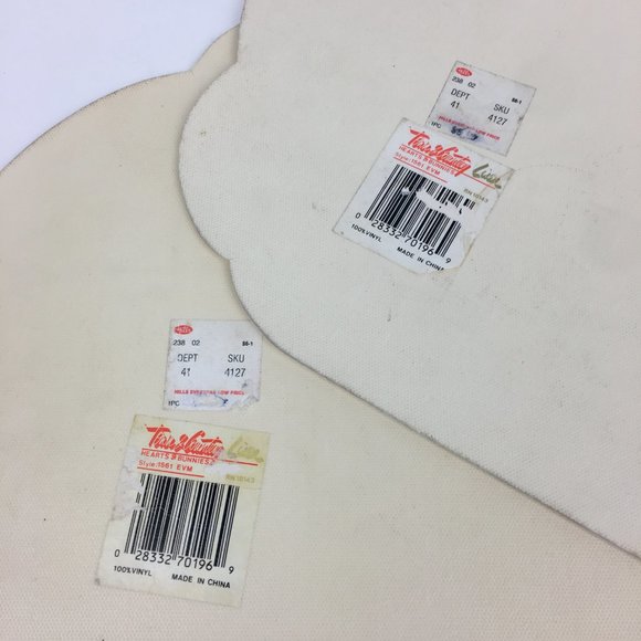 2 Vtg Easter Rabbit Bunny Heart Pastel Floral Easter Placemats Town Country READ - Picture 8 of 11